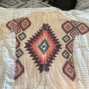 Tribal print cardigan